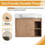 Meuble-lavabo mural simple 28 po avec comptoir en céramique Marnar-129240803