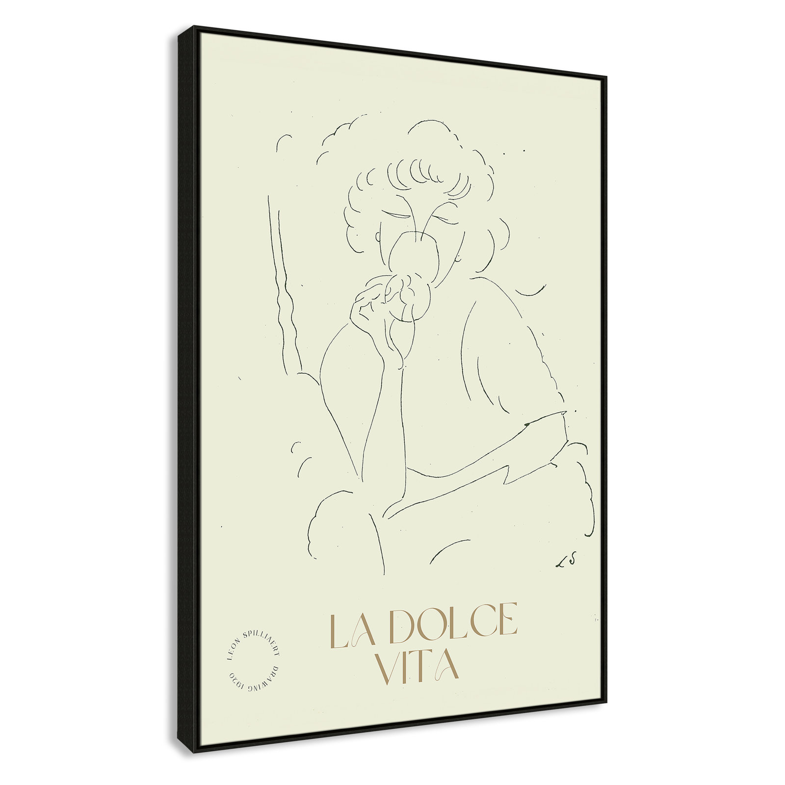 Dottie "La Dolce Vita" Print, 61.5" H x 41.5" W, Espresso