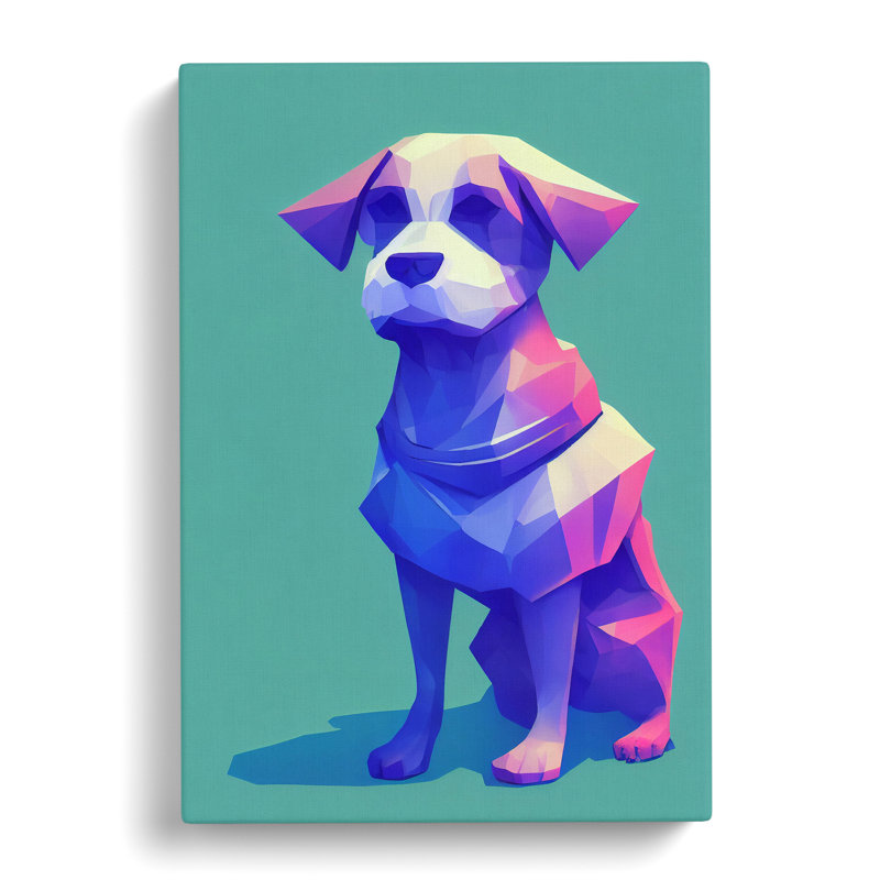 Sitting Dog No.1 Abstract - Wrapped Canvas, 50cm H x 35cm W x 3cm D