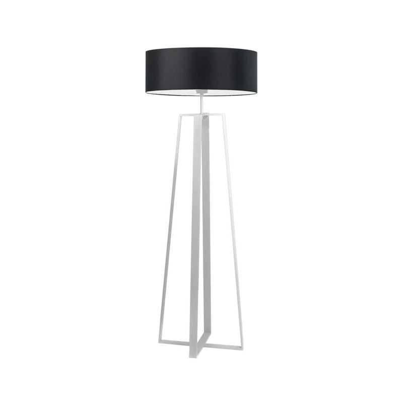 Arnessa 158cm Traditional Floor Lamp, Black, White