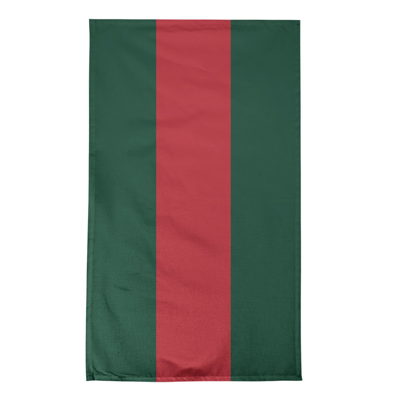 Anaheim Stripe Tea Towel Kitchen Towel, Poly Twill, Forest Green/Iron Range Red/Forest Green