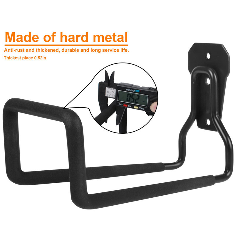 Metal Garden Hose Bracket - Black