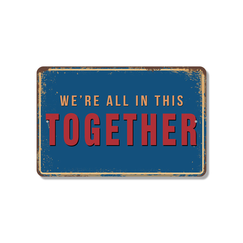 We We All All This This Together Street (paquet de 2) en plastique 8 po x 12 po