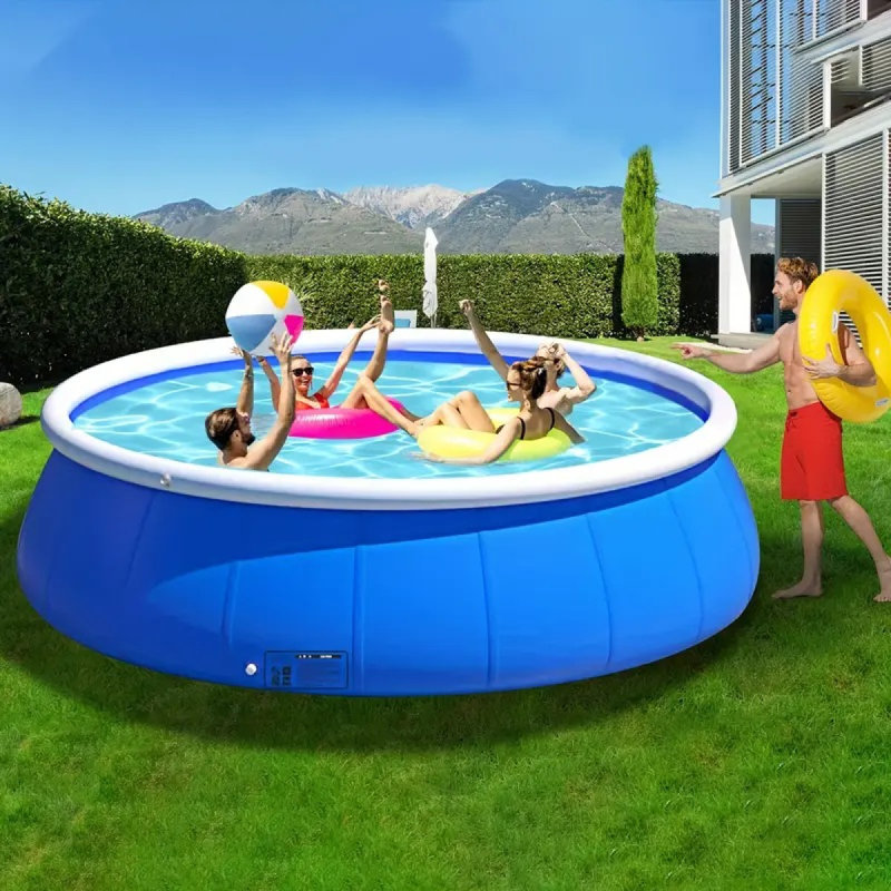Piscine gonflable en maille à ressorts papillon 96 "l 96", L 11,8 po x H 30,22 po