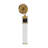  Abel LED Wall Sconce in Matte Black with Warm Brass Accents
