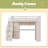 Full Loft Bed Frame With Built-In Wardrobe, Study Desk, Storage Shelves & Lights, Space-Saving Design For Bedroom-1416309050