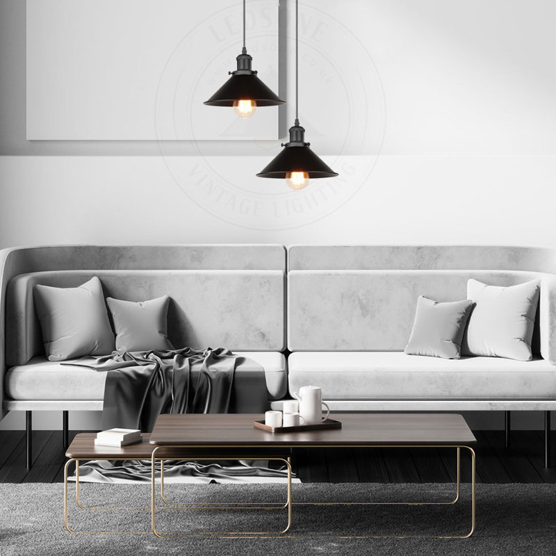 Heriberto 2 - Light Black Single Pendant, Yes