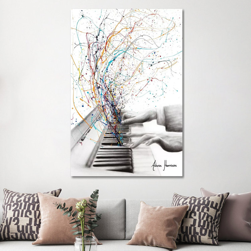 The Keyboard Solo by Ashvin Harrison - Painting on Canvas, 66.04 cm H x 45.72 cm W x 3.175 cm D, Wrapped Canvas