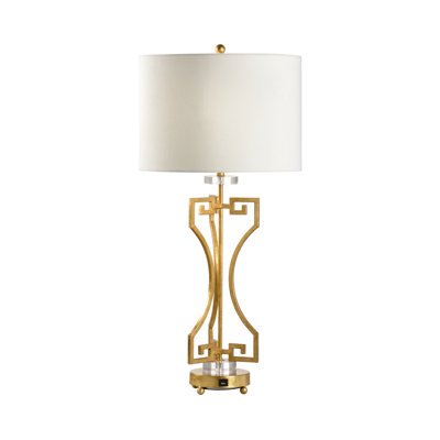 Greek Key USB Table Lamp