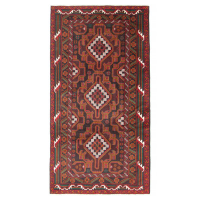 Teimani Dark Brown Rug 3'9" x 7'1"
