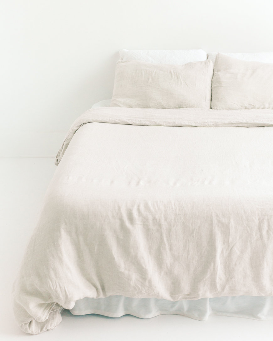 100% Linen Duvet Cover Set, Natural