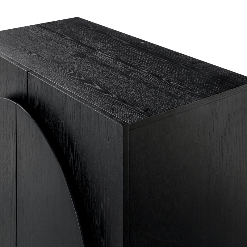 Armoire de rangement Mid Mid Century, Chêne noir