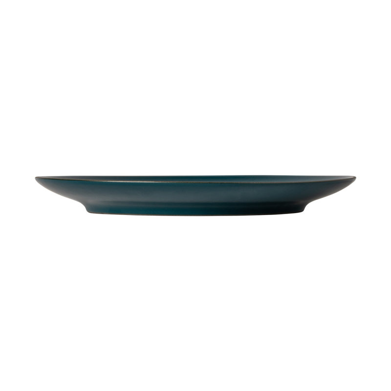 Stacked Organic Handmade Stoneware Dinner Plate, Black