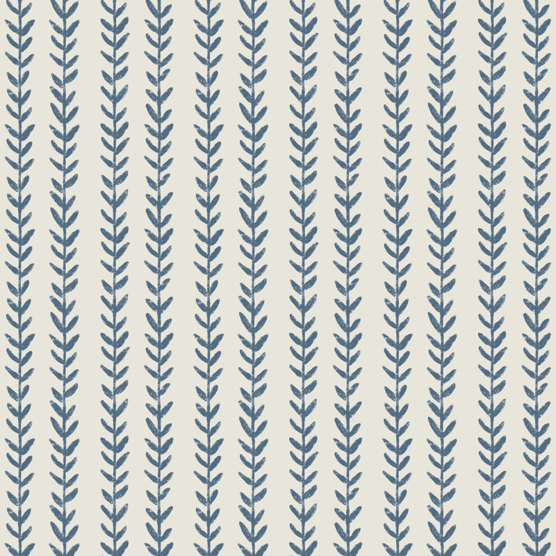 Cecelia 47'' Upholstered Loveseat, Vine Stripe Dusty Blue