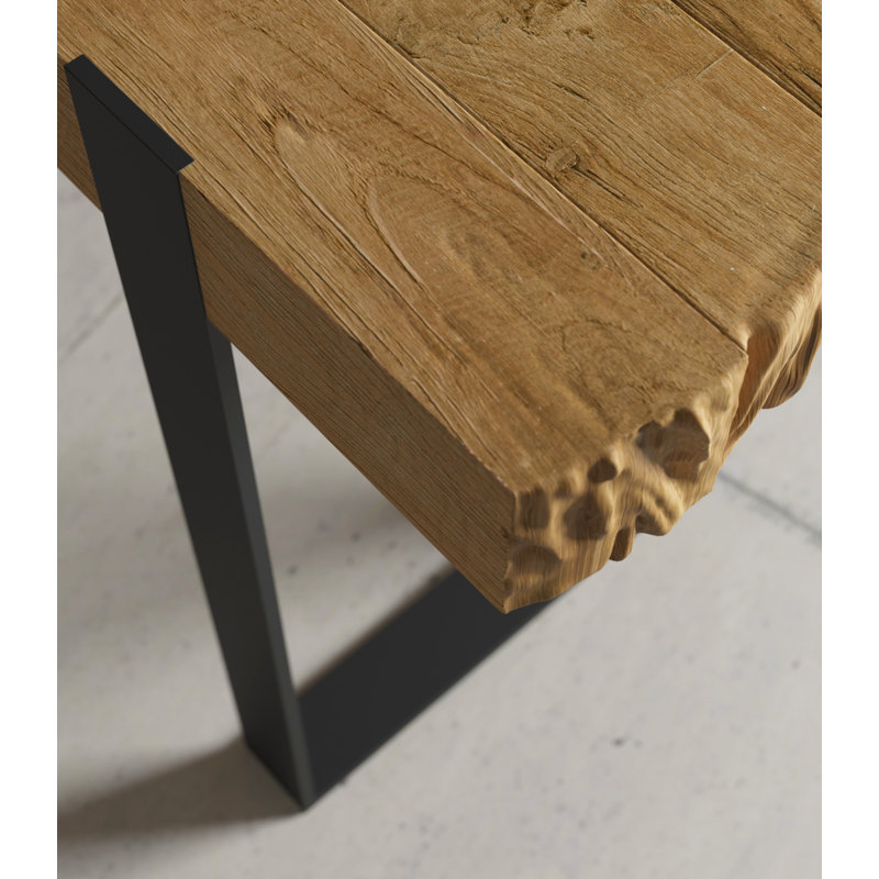 Fleener 55.25'' Solid Wood Top Console Table