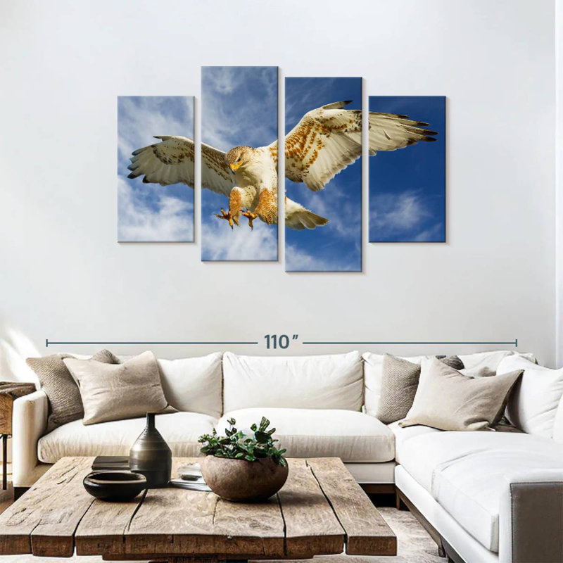 Brampt Hawk Attack, 48" H x 75" W