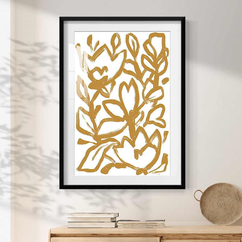 Blockbrush Garden I -Framed Print