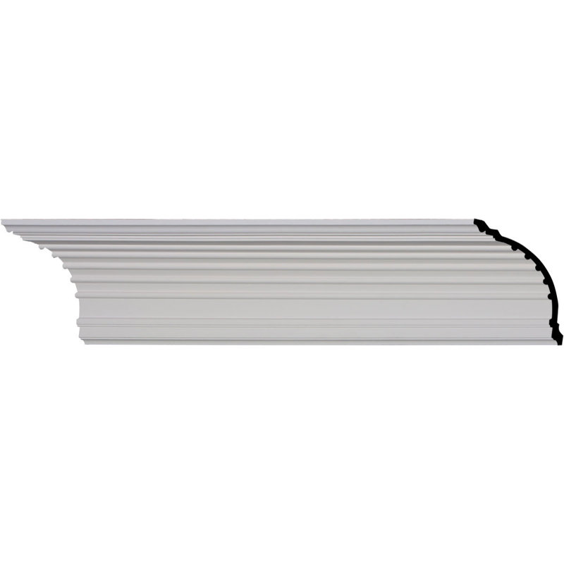 94.5" White Polyurethane Crown Moulding