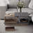 Modern Coffee Table with Wall-Mountable Design, Anthracite & Oak Finish, 35.4 x 14.2 x 14.2 inches | 100% Melamine Coated Particle Board, Thickness: 0.7 inches | Stylish with Numerous Shelves for Storage