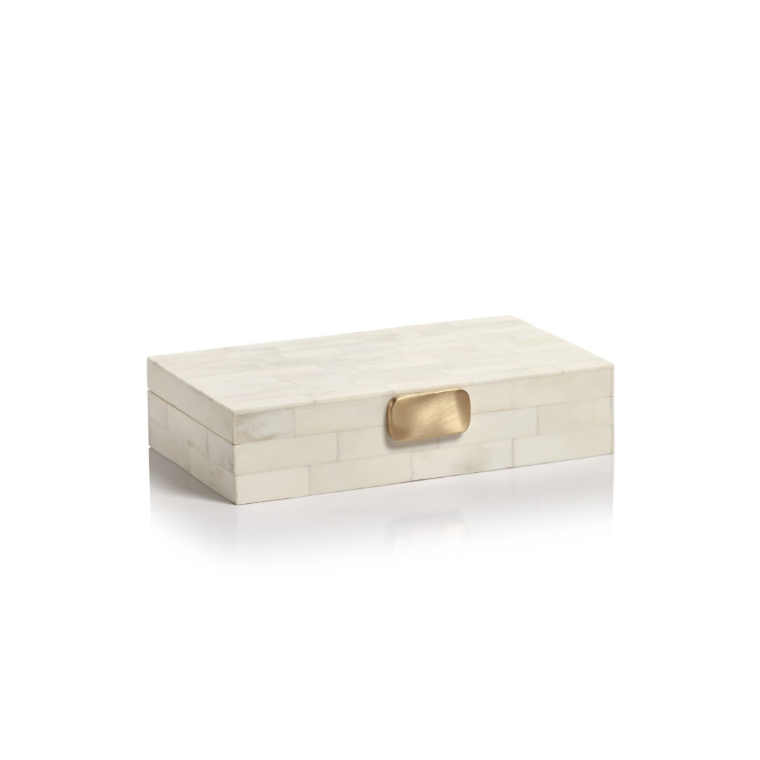 Irvine Handmade Buffalo Bone Decorative Box Birch Lane™