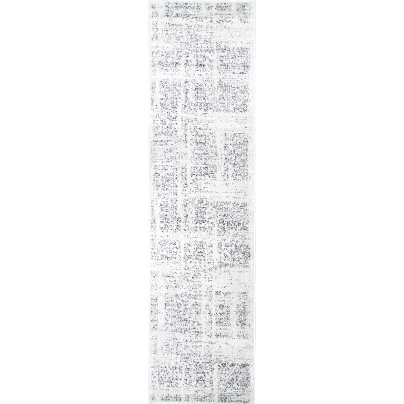 Etasha Vintage Traditional Medallion Gray Area Rug, Runner 2'6" x 10'