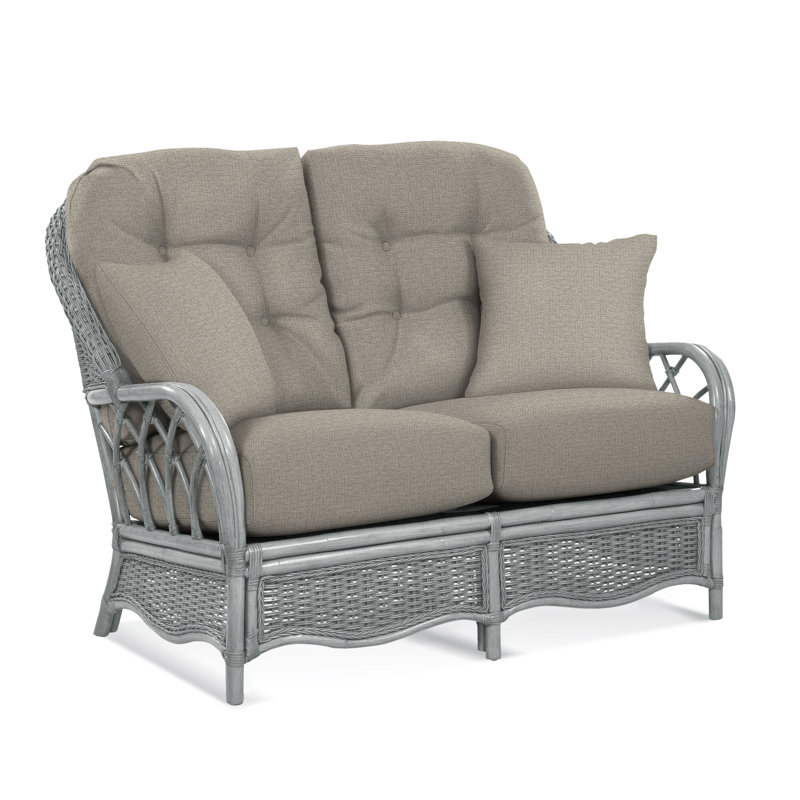 Everglade Upholstered 53'' Loveseat, Beige Performance Fabric; 0851-73, Truffle