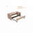 Velvet Upholstered Trundle Daybed with Sturdy Wooden Frame-116857562