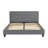 Yorgo Bed Button Tufted Woven Mid Century Platform Bed Frame with Headboard, Wood Slat Support-682226195