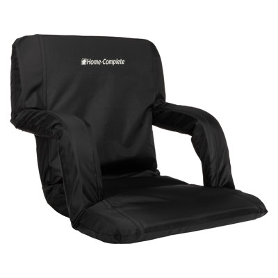 Stadium Seat Chair - Bleacher Cushion with Padded Back Support Armrests 6 Reclining Position by Home-Complete