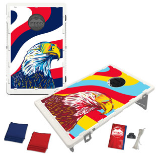 Eagle & Shades Baggo Plastic Foldable Cornhole Set