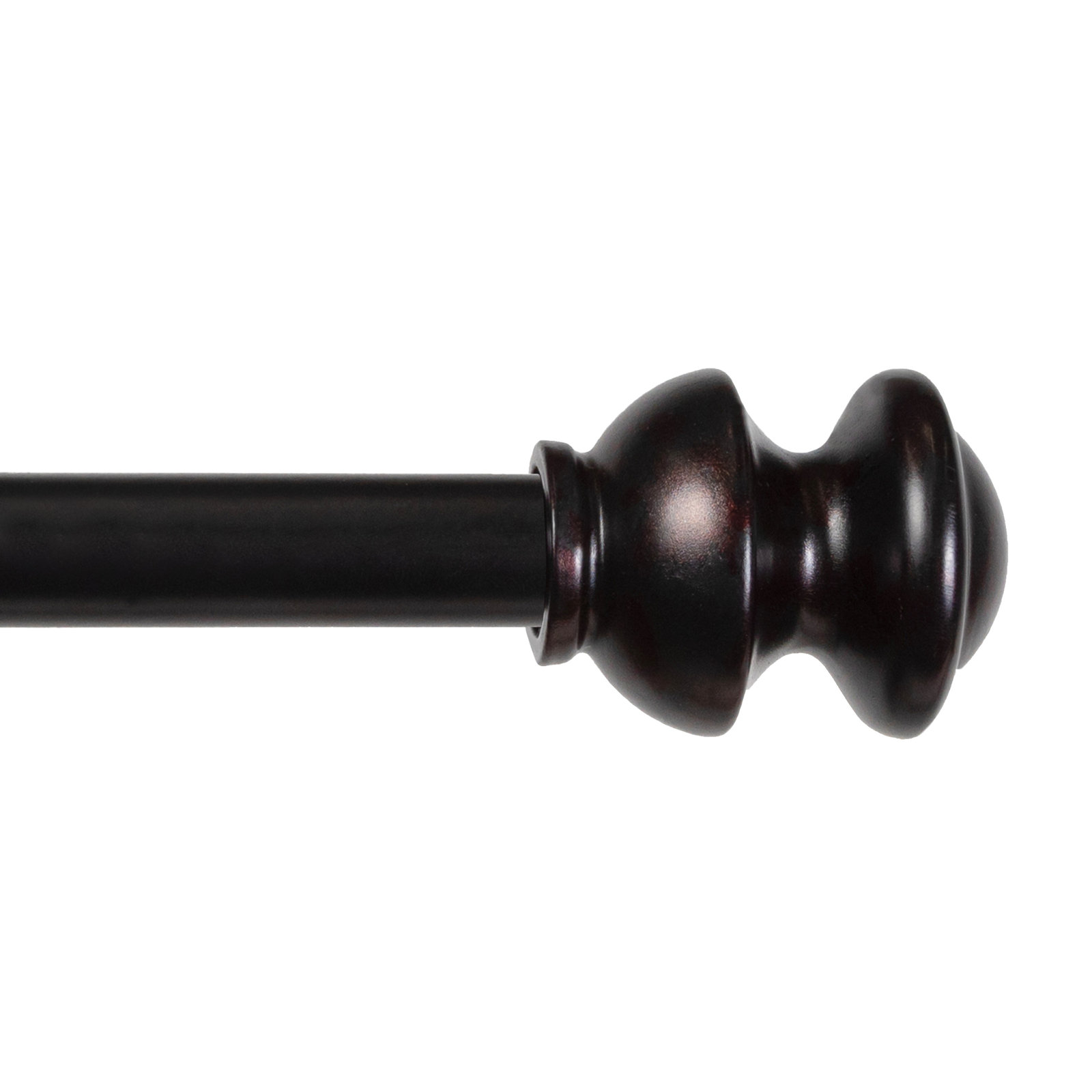 Lowri Kendall Curtain Rod, 28'' - 48'', Antique Rust