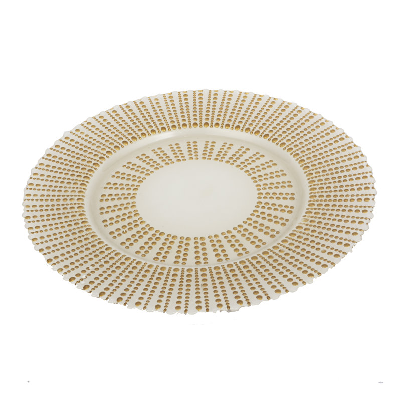 Assiette décorative en verre