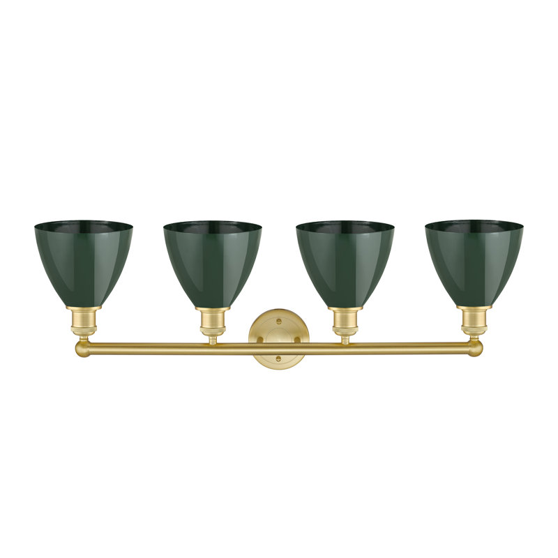 Alquin 4 - Light Dimmable Vanity Light, Green, Satin Gold
