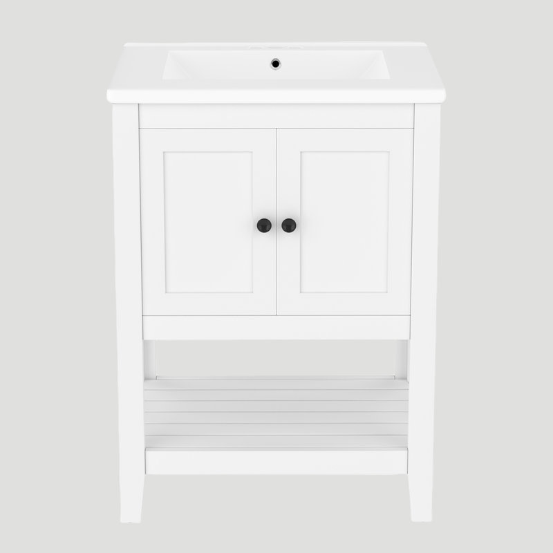 Meuble-lavabo 24 po avec lavabo, Blanc