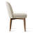 Beige Linen Dining Chairs with Solid Wood Legs-54827839