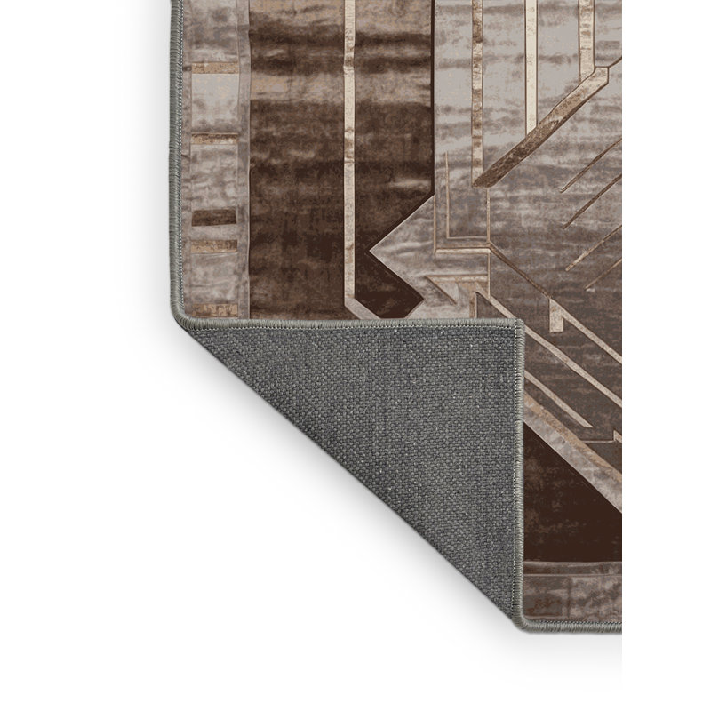 Tapis gris soyeux et moelleux, Carré 4 pi