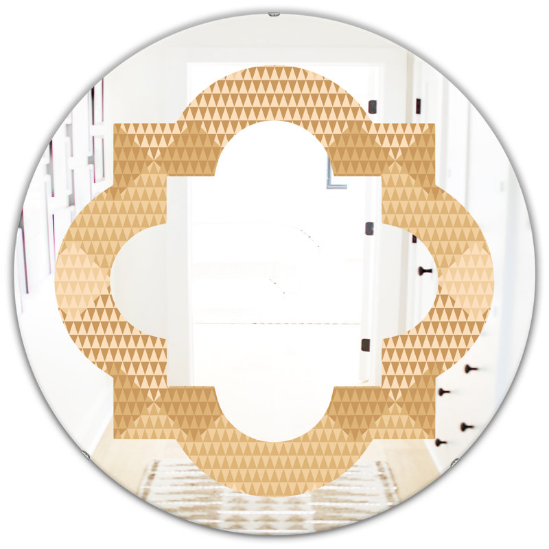 Miroir mural triangulaire, H 31,5 po x l po