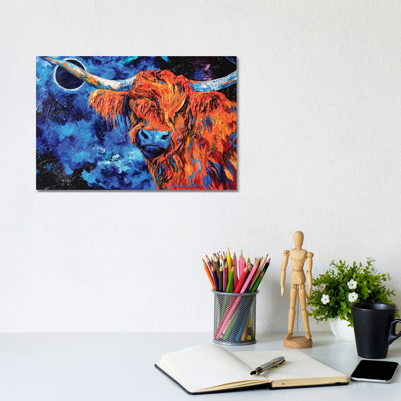 Total Eclipse Of Highland by Lindsey Dahl - Wrapped Canvas Painting, 20.32 cm H x 30.48 cm W