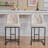 Set Of 2,Modern Upholstered Bar Stool With Button-Tufted Backrest, Counter Height Chair With Sturdy Metal Frame, Comfortable Padded Seat For Kitchen, Bar, Or Dining Room-280634354