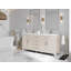 Cambridge 72 po X P 22 po Meuble-lavabo double en D à grain fin avec quartz blanc