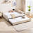 Twin Size Bed Frame, Upholstered Daybed with Trundle Velvet and MDF-1426184230