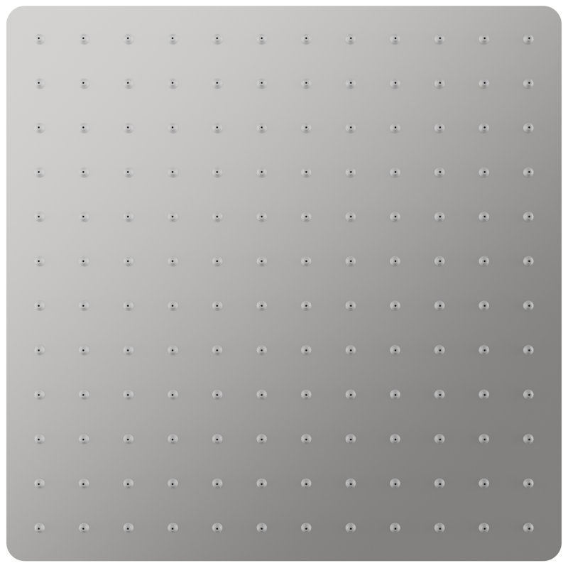 12-inch Single-Spray Square Rain Shower Head, Brushed Nickel