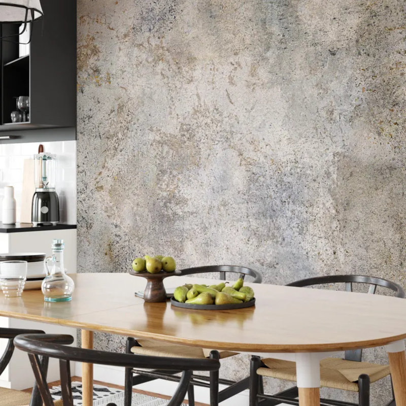 Murale texture béton beige, L 108 po x l 96 po