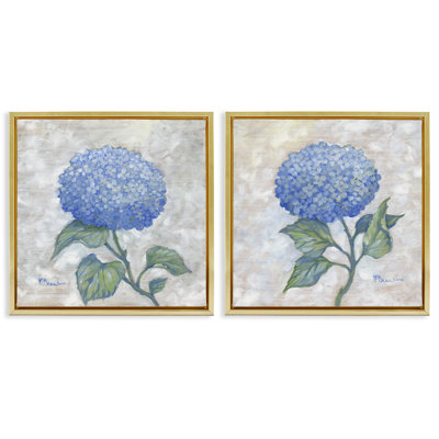  Hydrangea Garden Blooms 2 Piece Framed Floater Canvas Set, design by Paul Brent