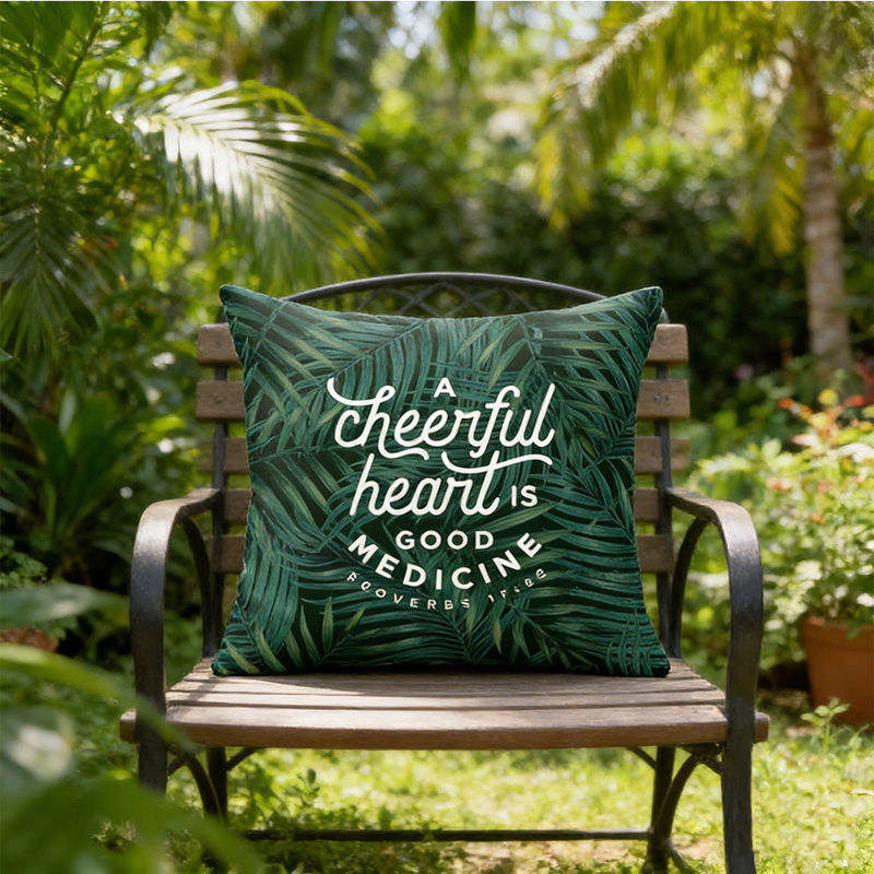Pack Of 4 Green Tropical Leaves Throw Pillow Cover Summer Palm Tree Leaf Outdoor Decorative Linen Square Cushion Cover With Zipper For Sofa Bed Couch Car Living Room Decor 18X18 Inch