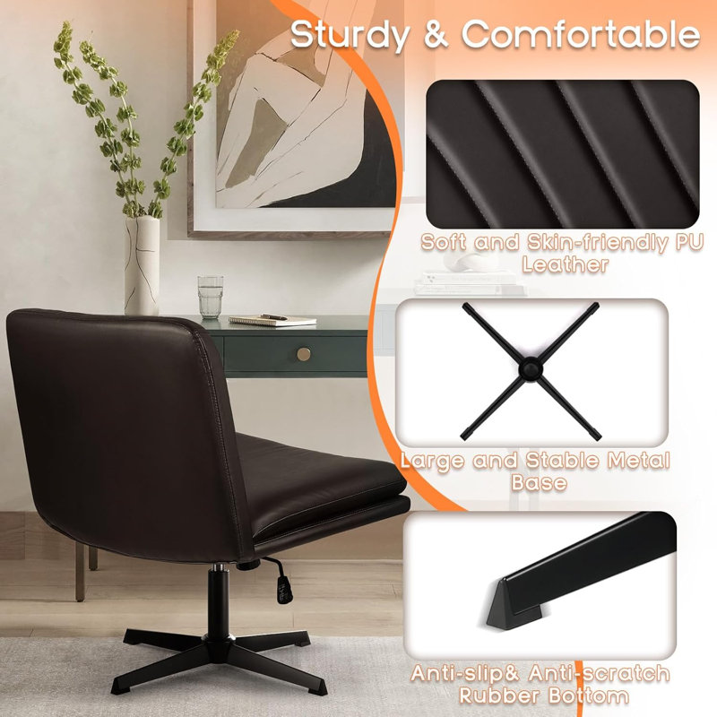 Fauteuil de bureau Kiawna Criss, Brun