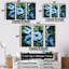 Blue And White Morning Glory Garden Symphony 2 - Morning Glory Wall Art-1005503870-1005503856