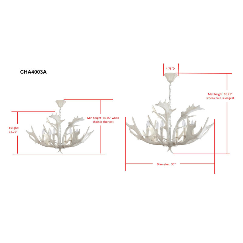 Babbie 6 - Light Dimmable Classic / Traditional Chandelier