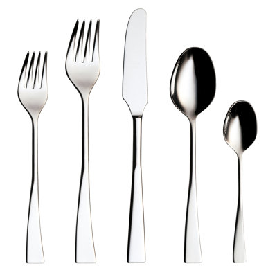 Italia 5 - Piece Stainless Steel Flatware Set - Service for 1