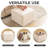 Cube Storage Ottoman,  Multi-Functional Footrest,Beige-1988488526-1988488527